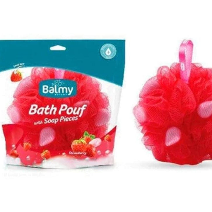 Balmy Bath Pouf Soap Strawberry - IZZAT DAOUK Lebanon