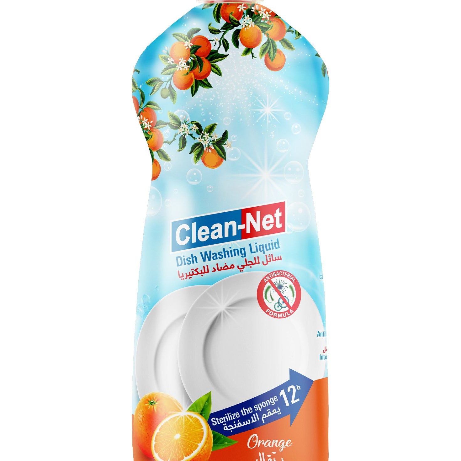 Clean-Net Antibacterial Dishwashing Liquid Orange 1000ml - IZZAT DAOUK Lebanon
