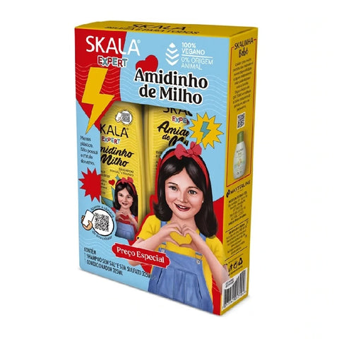 Skala Expert Kids Corn Starch Amidinho de Milho Shampoo & Conditioner KIT