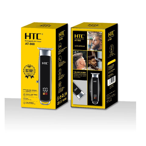 HTC AT-568 Hair Clipper - Luxury Design with LED Display