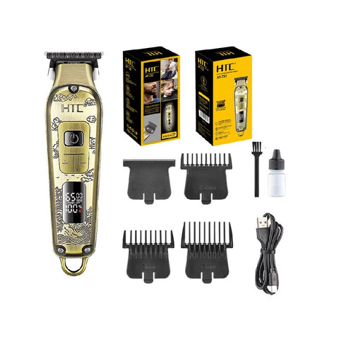 HTC AT-732 Fully Metal Aluminum Body Hair Clipper Barber Use