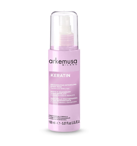 ARKEMUSA KERATIN REGENERATING DETANGLING SPRAY MASK FOR TREATED AND BRITTLE HAIR 150ml