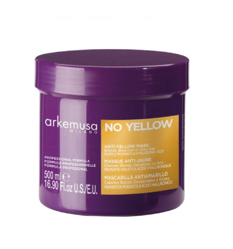 ARKEMUSA NO YELLOW ANTI-YELLOW MASK FOR BLONDE, BLEACHED OR GREY HAIR 500ml