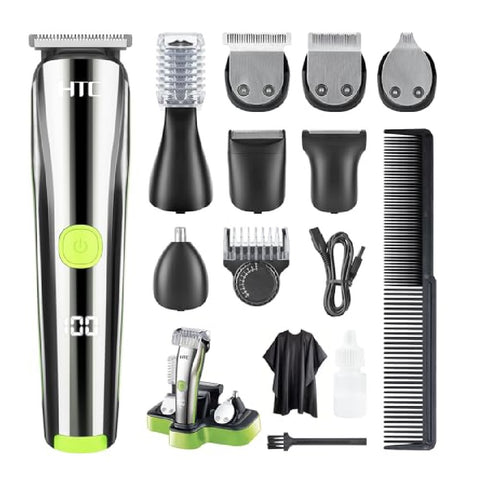 HTC AT1208 Men's Beard Trimmer - 12 Piece Set with Hair Trimmer