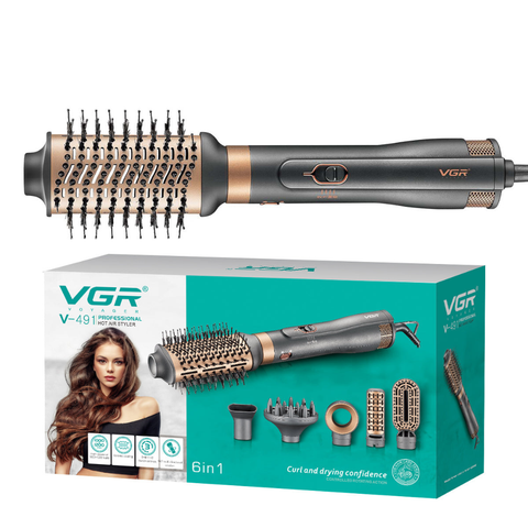 VGR V-491 Professional Hot Air Styler 6 in 1 Brush