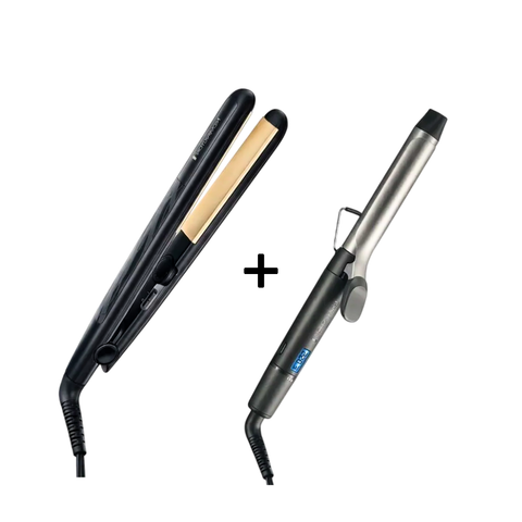 Remington S3500 Ceramic Slim Straightener 230 + Remington CI6525 Pro Soft Curl Titanium Ceramic Tong 25mm