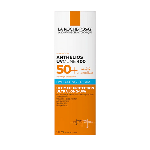 كريم الوقاية من الشمس المرطب ANTHELIOS UVMUNE 400 من La Roche-Posay بعامل حماية من الشمس SPF50+ 50 مل