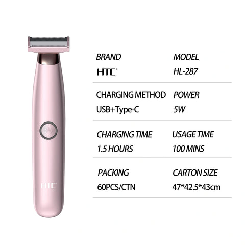 HTC HL-287 WASHABLE LADIES SHAVER