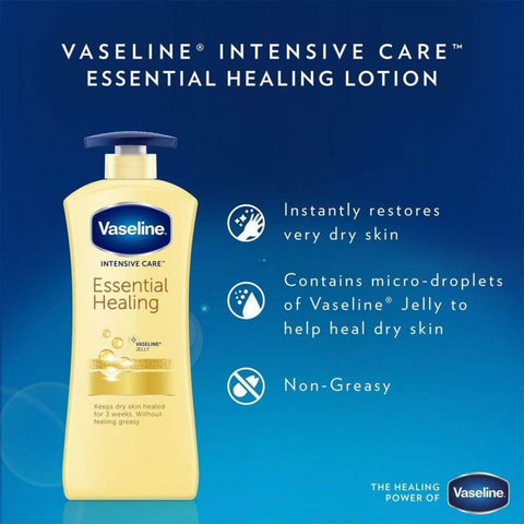 VASELINE ESSENTIAL HEALING BODY LOTION 600ML