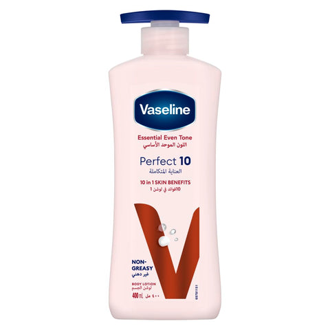 Vaseline Body Lotion Perfect 10, with AHA exfoliants for anti-aging and whitening 400ml