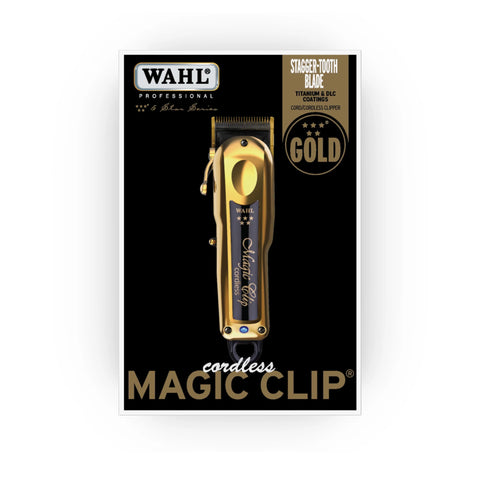 Wahl 3024577 ماكينة حلاقة لاسلكية Magic Clip Gold من سلسلة 5 نجوم