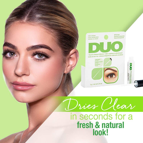 DUO Brush-On Lash Adhesive with Vitamins A, C & E, Clear 5g