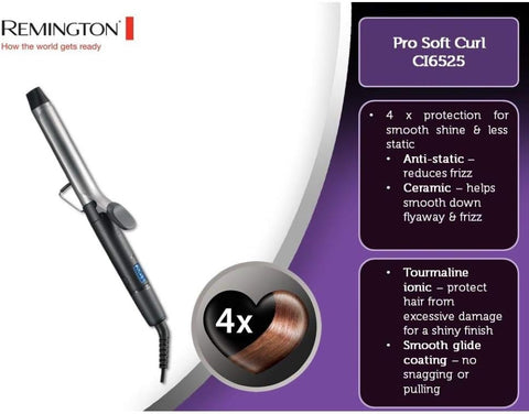 Remington CI6525 Pro Soft Curl Titanium Ceramic Tong 25mm