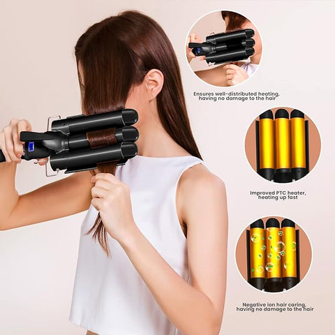 CHENFENG 3 Barrel Curling Iron - 19 mm