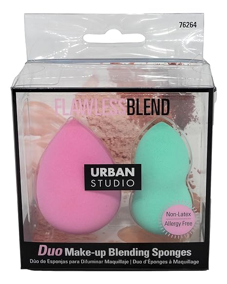 Cala Duo make-up pink & mint blending sponges