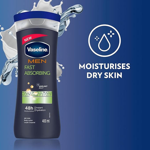 VASELINE MEN FAST ABSORBING BODY LOTION  400ML