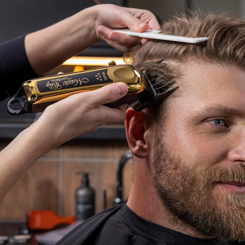 Wahl 3024577 ماكينة حلاقة لاسلكية Magic Clip Gold من سلسلة 5 نجوم