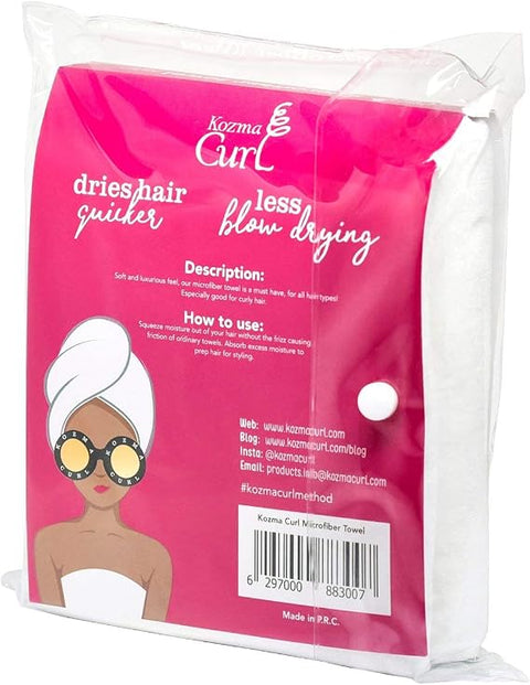KOZMA CURL MICROFIBER TOWEL WHITE