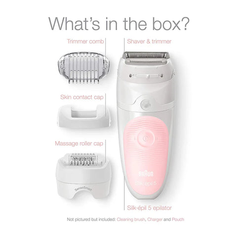 Braun Silk Epil 5-620 Wet & Dry Epilator With 4 Extras Incl. Shaver head.