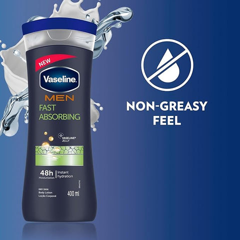 VASELINE MEN FAST ABSORBING BODY LOTION  400ML