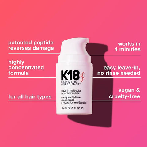 K18Hair Leave-In Molecular Repair Hair Mask 15mL