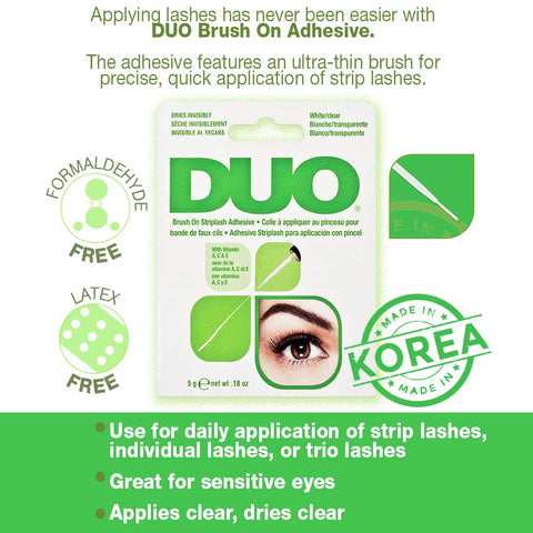 DUO Brush-On Lash Adhesive with Vitamins A, C & E, Clear 5g