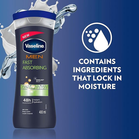 VASELINE MEN FAST ABSORBING BODY LOTION  400ML