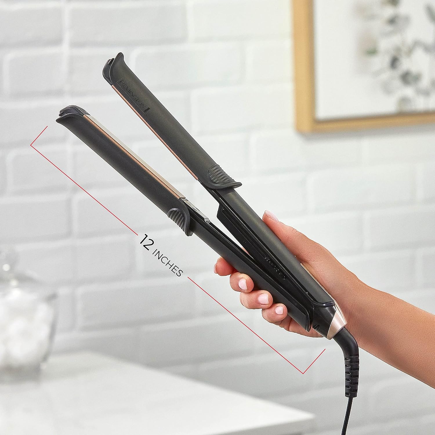 Curling hair on sale with remington straightener