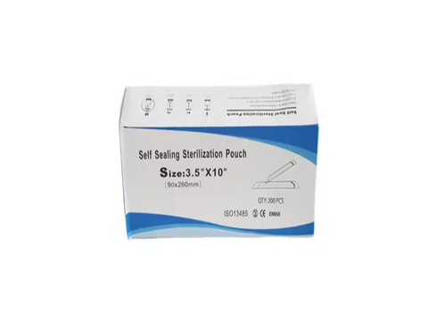 Self-Sealing Sterilization Pouches (1 Box 200 Pouches) Size3 1/2"×10" , 3 1/2"×5 1/2"