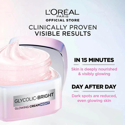 L'Oreal GLYCOLIC BRIGHT Night Cream 50ml