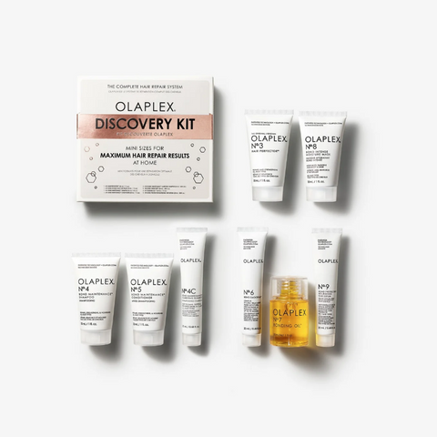 مجموعة Olaplex Discovery Kit بأحجام صغيرة للحصول على أفضل النتائج لإصلاح الشعر 