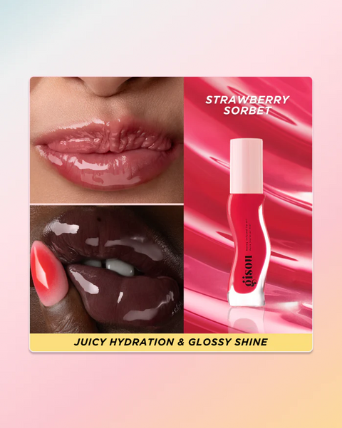 Gisou Honey Infused Lip Oil Tinted - Strawberry Sorbet