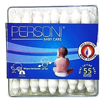 PERSONI BABY CARE COTTON BUDS BOX - 55pcs