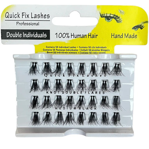 QUICK FIX LASHES KNOT DOUBLE FLARES TRIOS MEDIUM BLACK