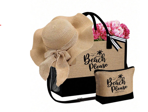 Beach Tote Bag Set For Women