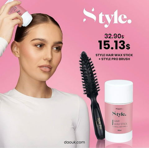 Style Hair Wax Stick 75g x Style Pro Brush Bundle