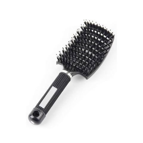 Hairiva Black Brush With Fiber Hair