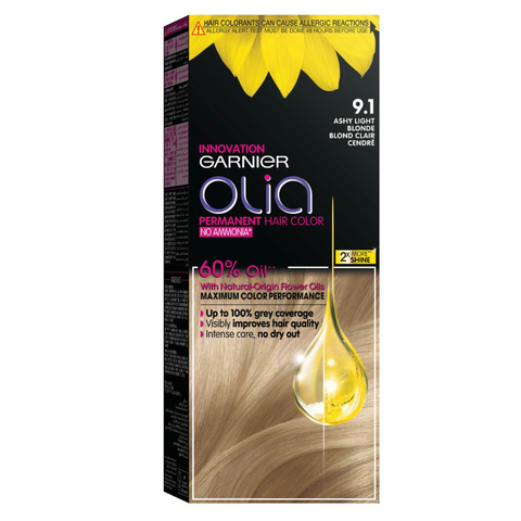 Garnier Olia 9.1 Ashy Light Blond kit