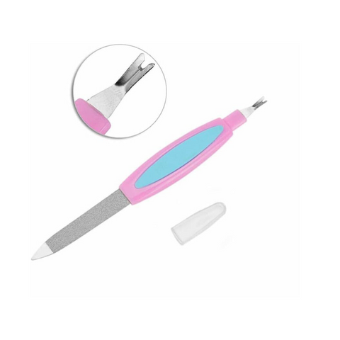 Colored cuticle remover nail file