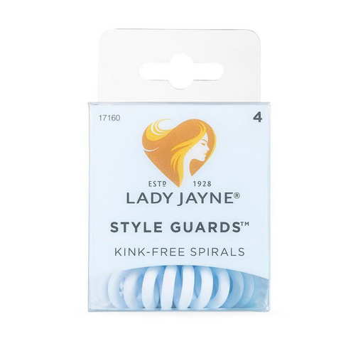 Lady Jayne 17160 Style Guards Sky Blue Kink Free Spirals - 4Pk