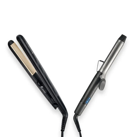 Remington S3500 Ceramic Slim Straightener 230 + Remington CI6525 Pro Soft Curl Titanium Ceramic Tong 25mm