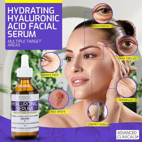 Advanced Clinicals Hyaluronic Acid Hydrating Face Serum 52ml, image 4