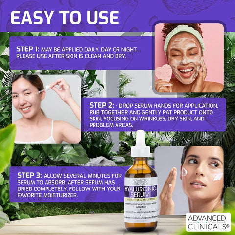 Advanced Clinicals Hyaluronic Acid Hydrating Face Serum 52ml, image 5