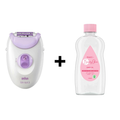 Braun Silk Epil 3 3000 Epilator Purple with Beauty Glam Baby Oil 200ml