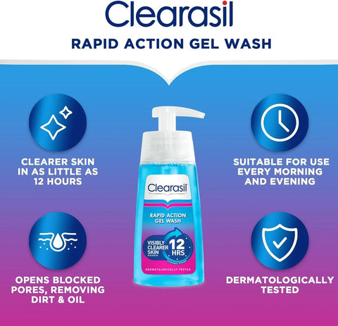 Clearasil Rapid Action Gel Wash 150ml, image 4