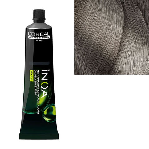 Inoa 8.1 ammonia-free coloring, light ash blonde