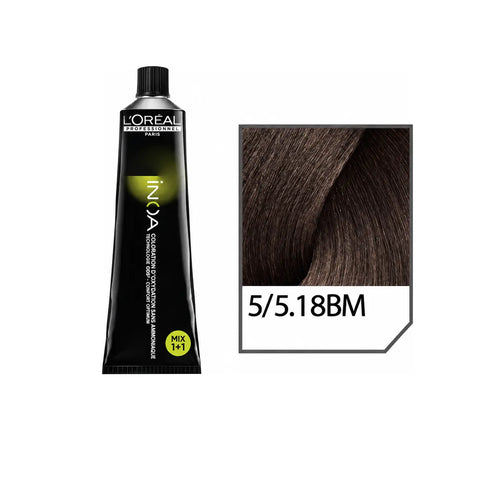 Inoa 5.18 Ash Mocha Light Brown Ammonia Free Hair Color 60g