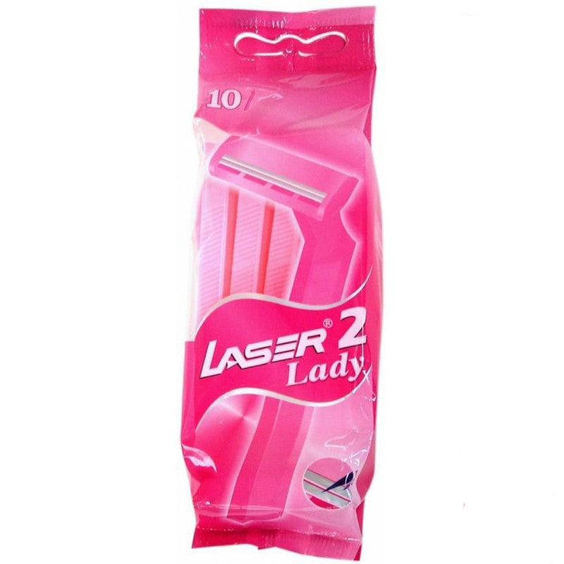 Laser 2 Lady disposable 2-blade shaver 10 pieces – Izzat Daouk Lebanon