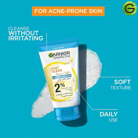 Garnier Fast Clear Daily Exfoliating Wash 150ml, image 4