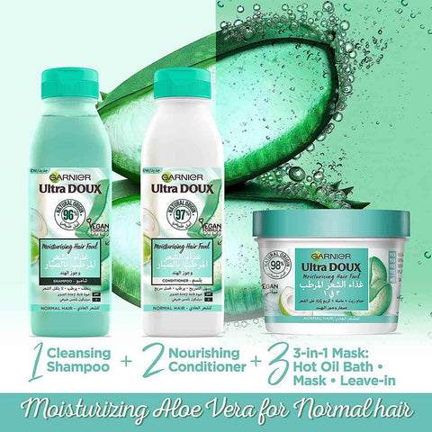 Garnier Ultra Doux Hair Food Aloe Vera and Coconut 390ml, image 5